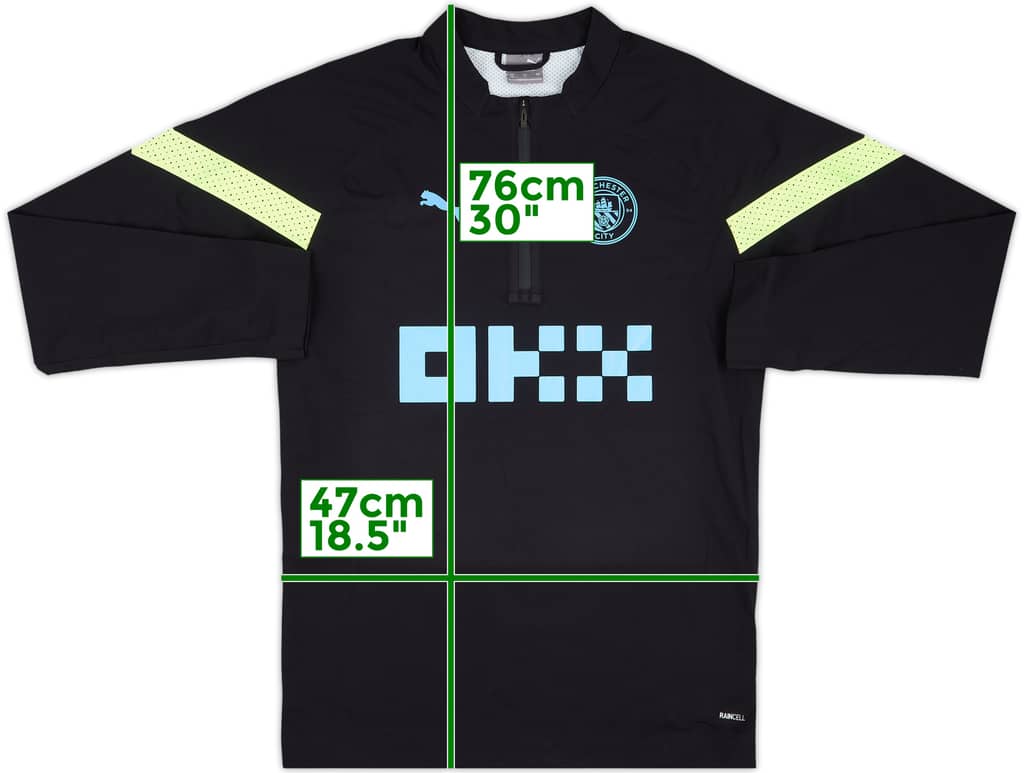 2022-23 Manchester City Puma 1/4 Zip Drill Top - 10/10 - (S)