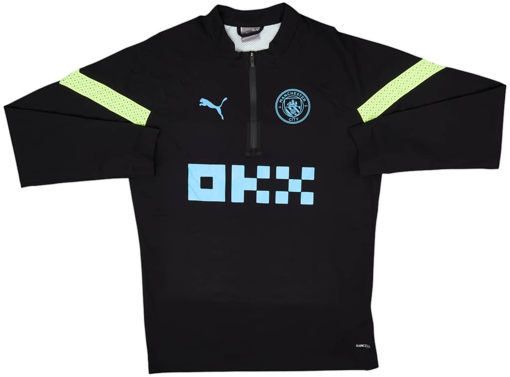 2022-23 Manchester City Puma 1/4 Zip Drill Top - 10/10 - (S)