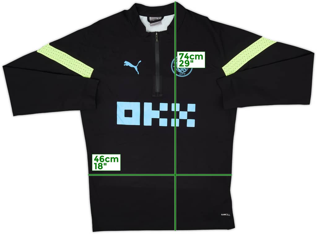 2022-23 Manchester City Puma 1/4 Zip Drill Top - 10/10 - (S)