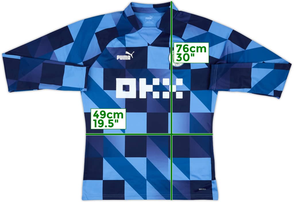 2022-23 Manchester City Puma Pre Match Sweat Top - 7/10 - (M)