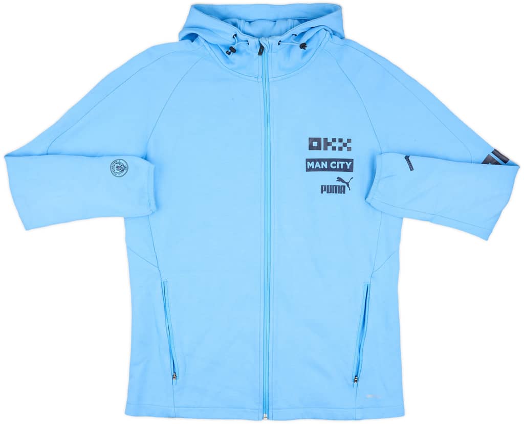 2022-23 Manchester City Puma Hooded Track Top - 8/10 - (L)