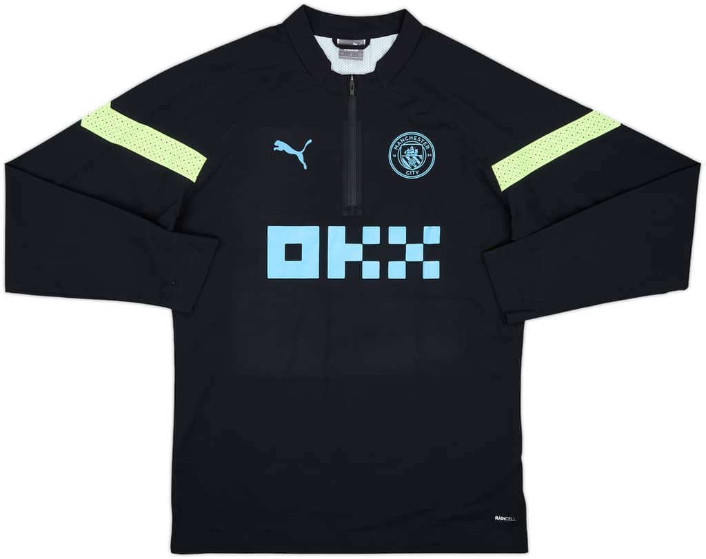 2022-23 Manchester City Puma 1/4 Zip Drill Top - 8/10 - (L)