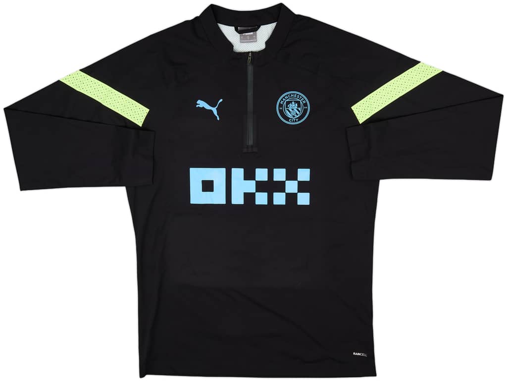 2022-23 Manchester City Puma 1/4 Zip Drill Top - 10/10 - (L)