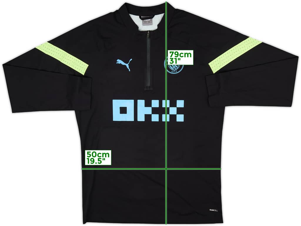 2022-23 Manchester City Puma 1/4 Zip Drill Top - 10/10 - (L)