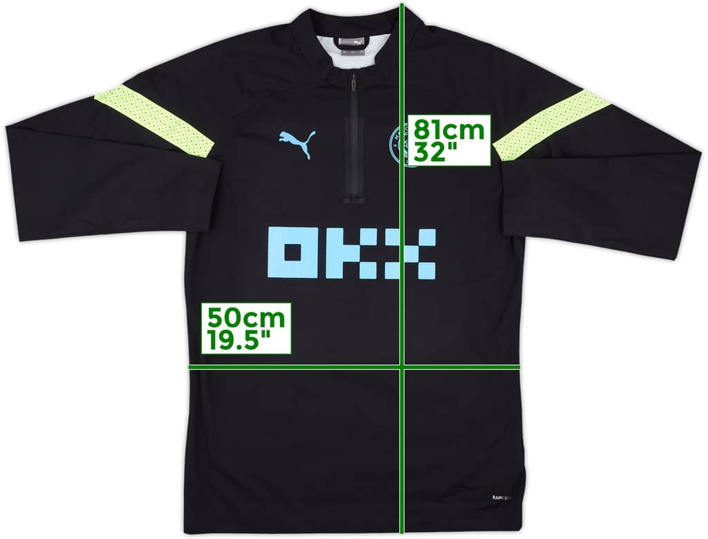 2022-23 Manchester City Puma 1/4 Zip Drill Top - 8/10 - (L)