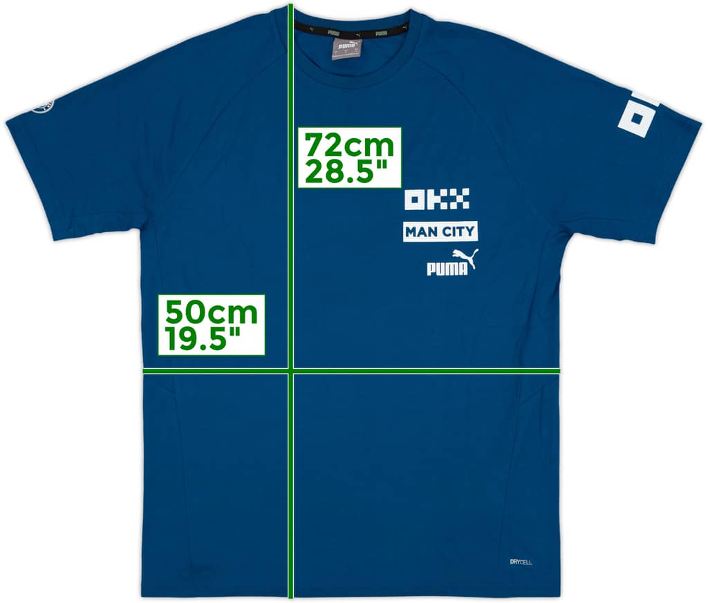 2021-22 Manchester City Puma Cotton Tee - 10/10 - (L)