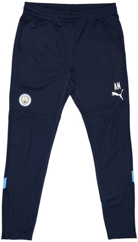 2021-22 Manchester City Staff Issue Puma Track Pants/Bottoms 'AM' - 10/10 - (M)
