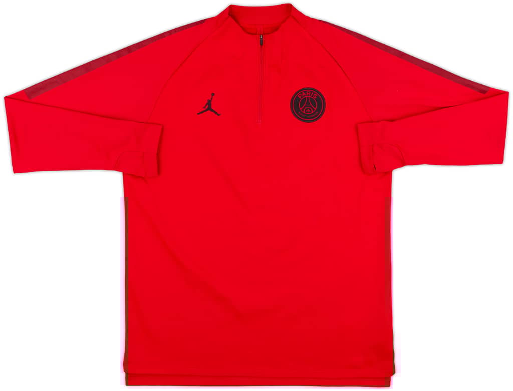 2018-19 Paris Saint-Germain Nike Jordan 1/4 Zip Sweat Top - 10/10 - (L)