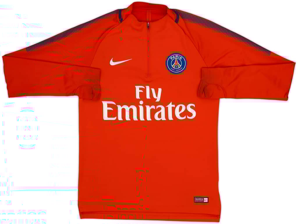 2017-18 Paris Saint-Germain Nike 1/4 Zip Drill Top - 7/10 - (S)