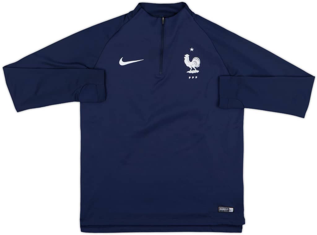 2018-19 France Nike 1/4 Zip Drill Top - 10/10 - (M)
