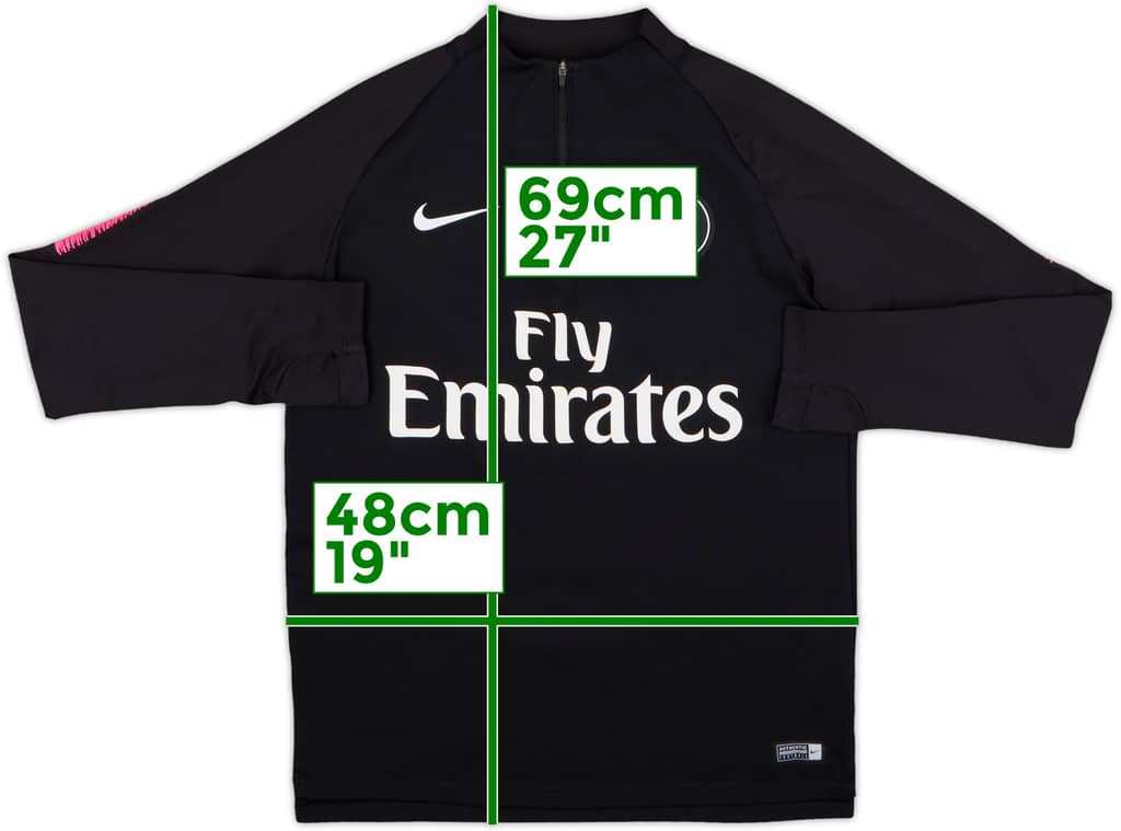 2018-19 Paris Saint-Germain Nike 1/4 Zip Sweat Top - 9/10 - (M)