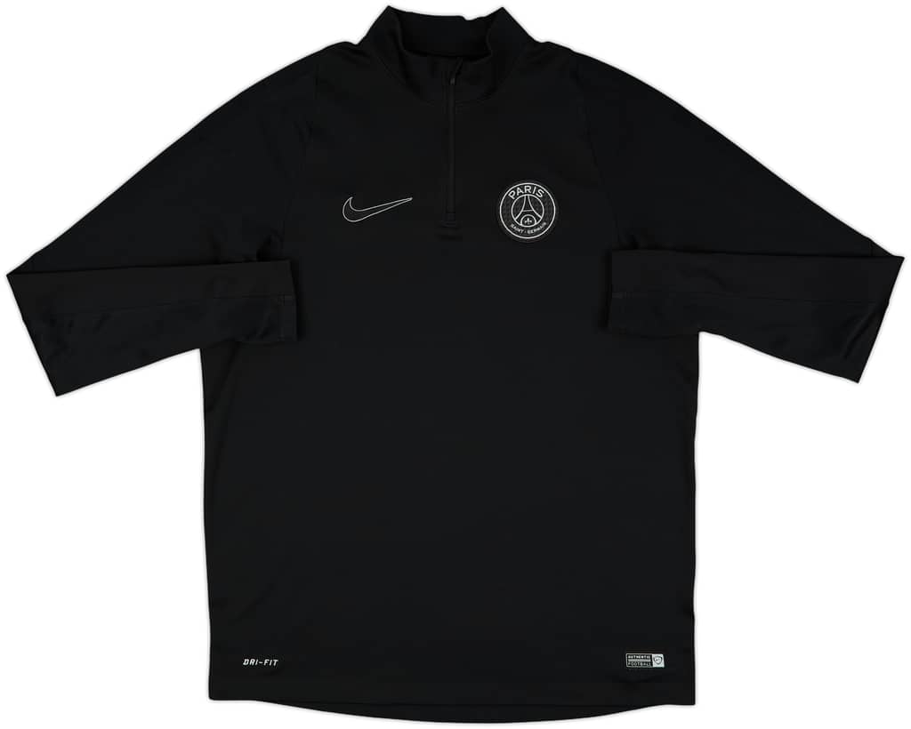 2015-16 Paris Saint-Germain Nike 1/4 Zip Drill Top - 8/10 - (L)