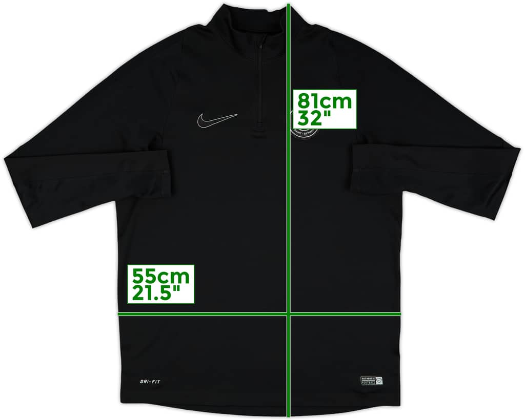 2015-16 Paris Saint-Germain Nike 1/4 Zip Drill Top - 8/10 - (L)