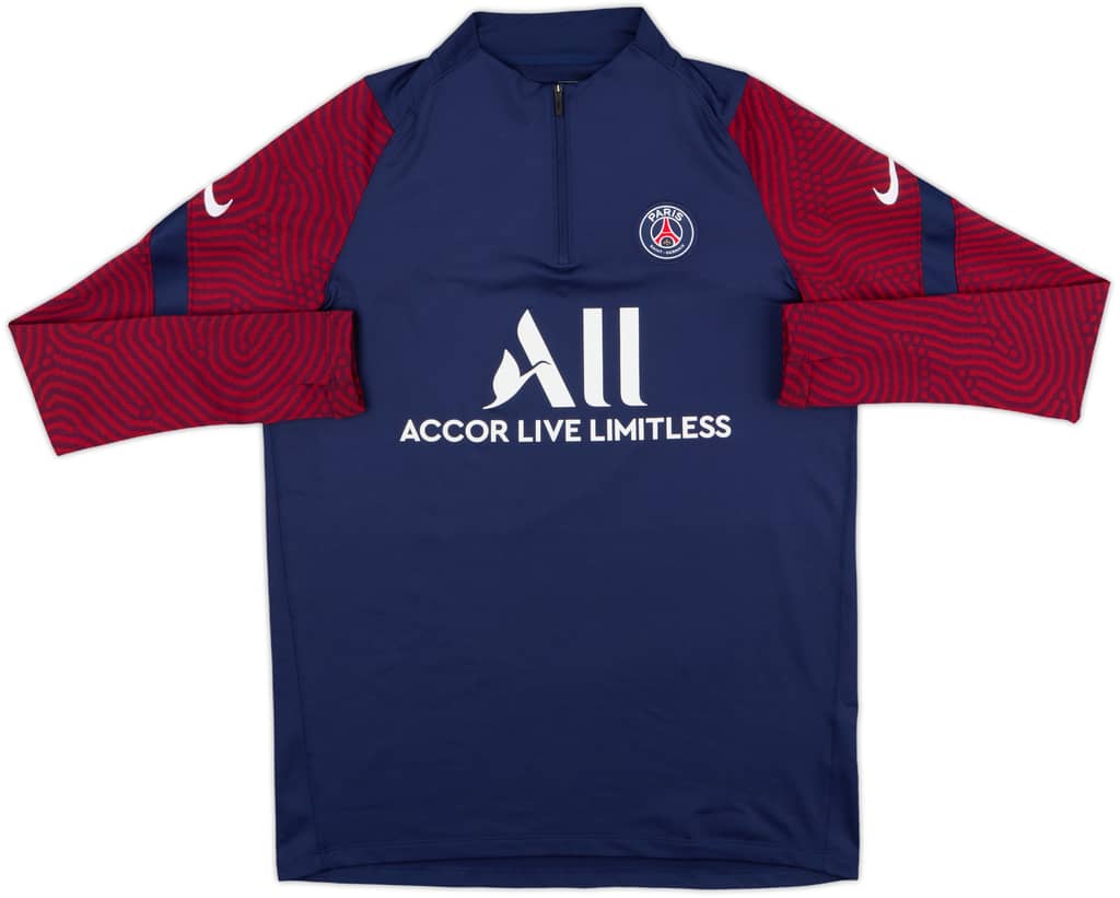 2020-21 Paris Saint-Germain Nike 1/4 Zip Drill Top - 9/10 - (L)