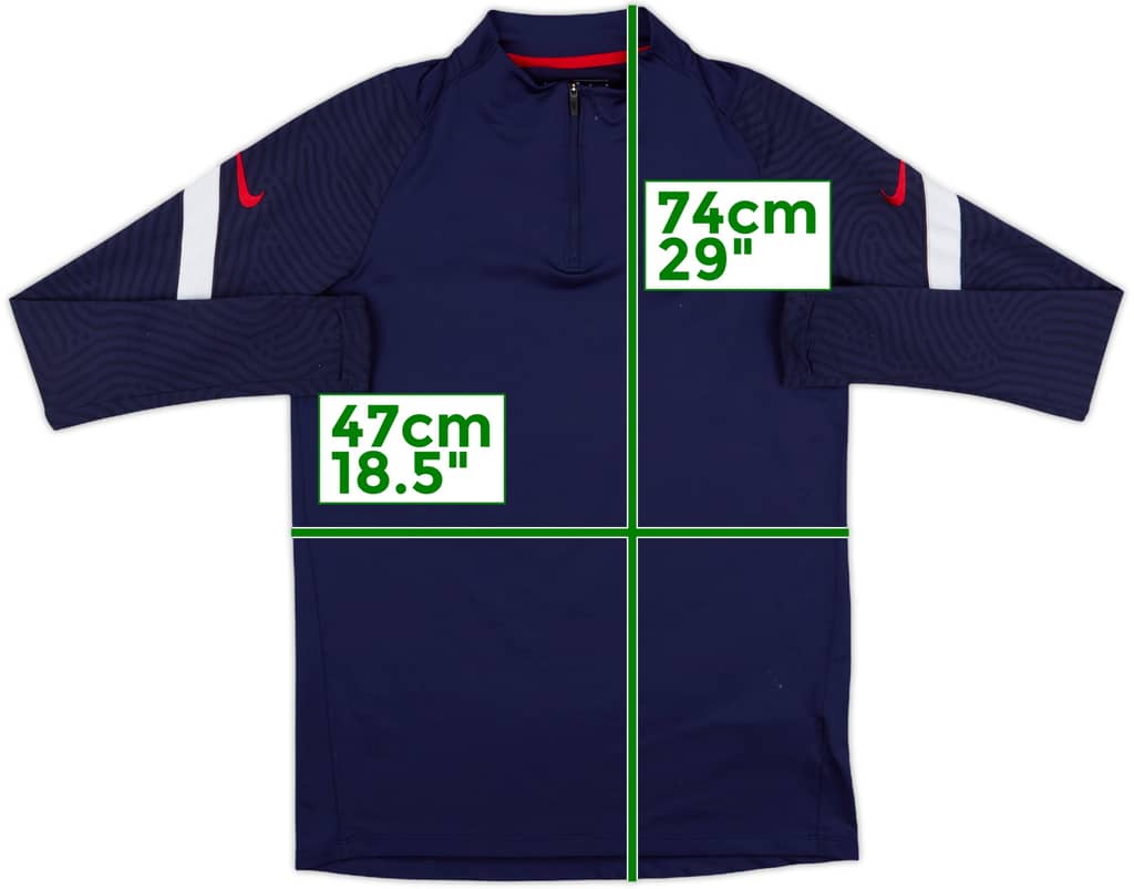 2020-21 France Nike 1/4 Zip Drill Top - 8/10 - (M)