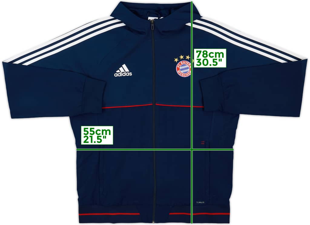2017-18 Bayern Munich adidas Hooded Track Jacket - 8/10 - (L)