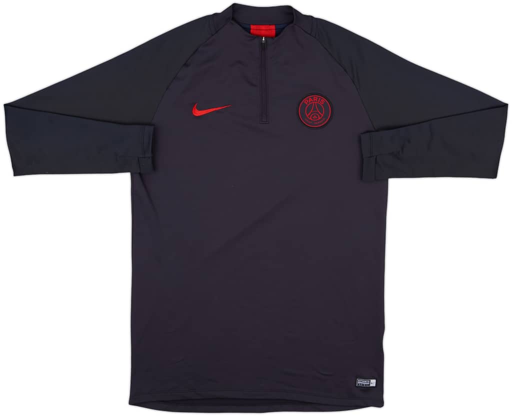 2019-20 Paris Saint-Germain Nike 1/4 Zip Drill Top - 8/10 - (M)