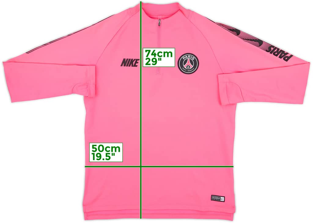 2019-20 Paris Saint-Germain Nike 1/4 Zip Drill Top - 9/10 - (M)