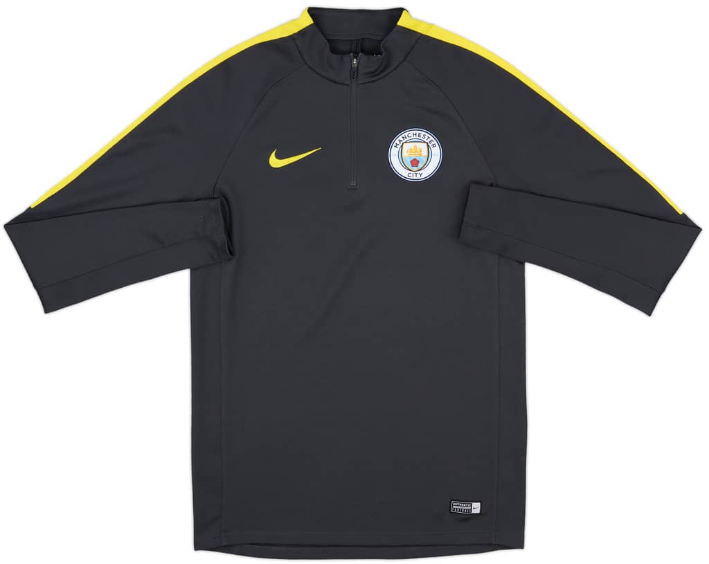 2016-17 Manchester City Nike 1/4 Zip Drill Top - 9/10 - (S)