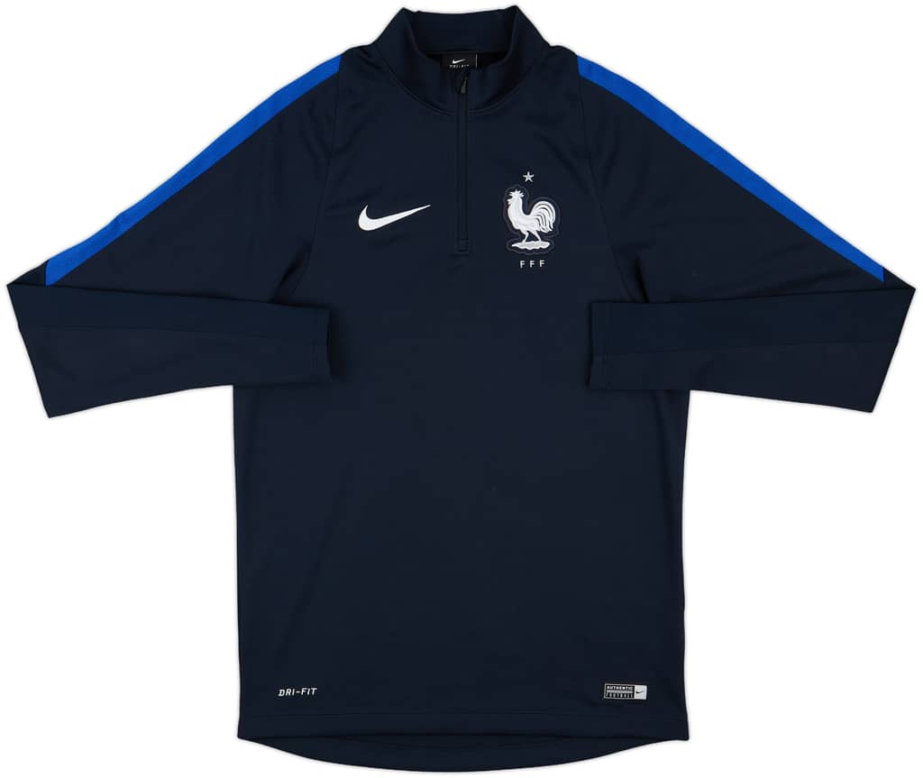 2016-18 France Nike 1/4 Zip Drill Top - 9/10 - (S)