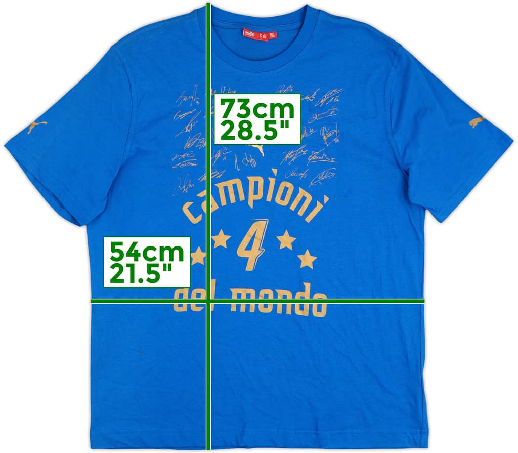 2006 Italy Puma 'Signed' Graphic Tee - 10/10 - (L)