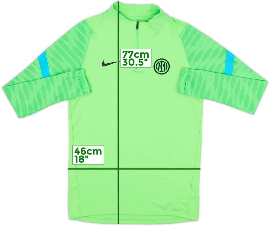 2021-22 Inter Milan Nike 1/4 Zip Drill Top - 8/10 - (S)