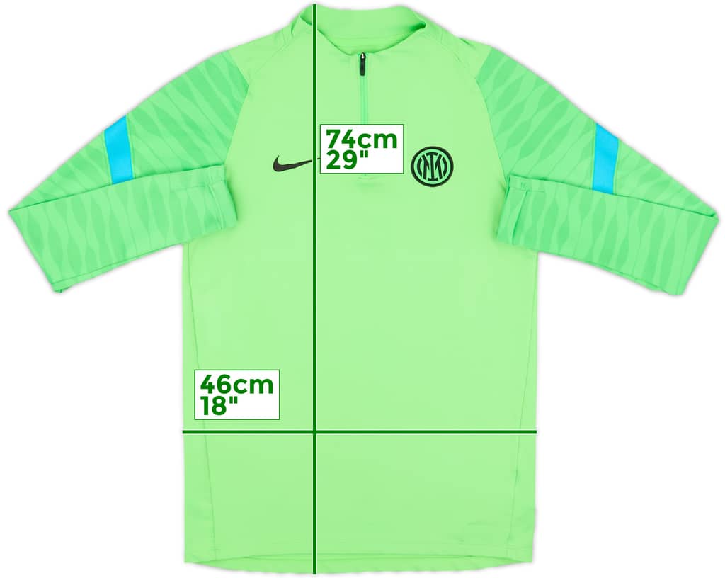 2021-22 Inter Milan Nike 1/4 Zip Drill Top - 9/10 - (S)