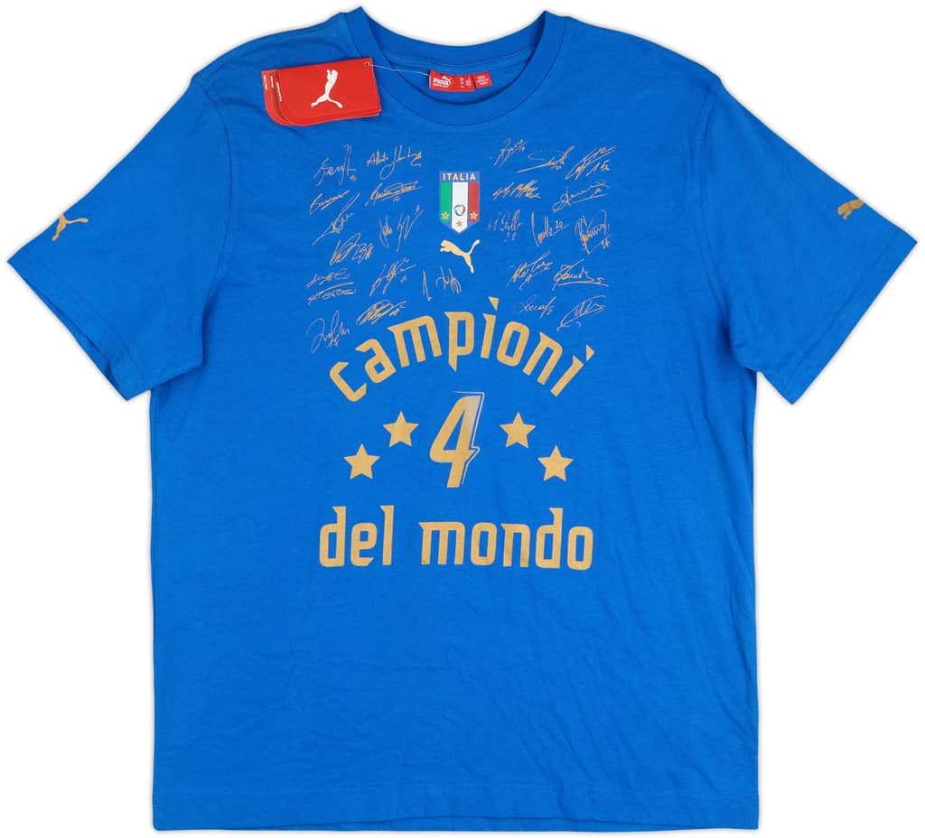 2006 Italy Puma 'Signed' Graphic Tee (L)