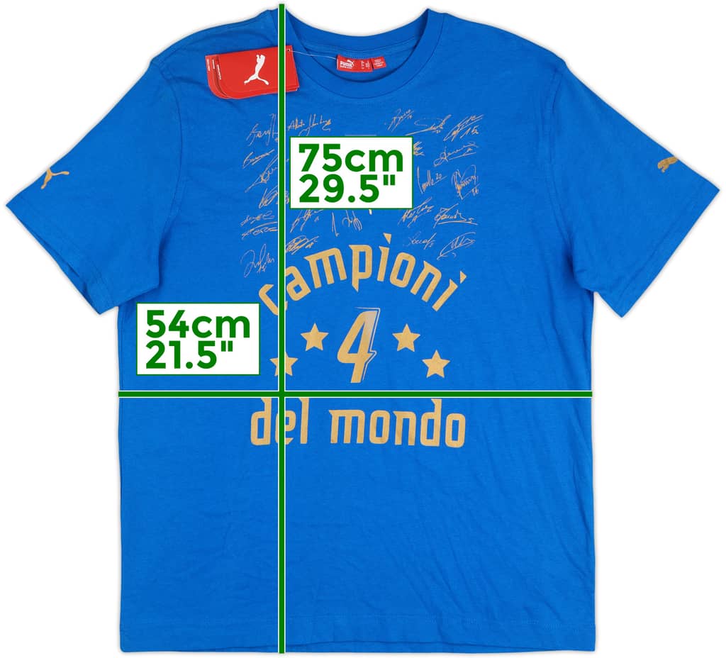 2006 Italy Puma 'Signed' Graphic Tee (L)