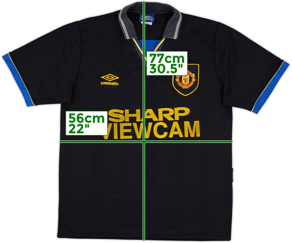 1993-95 Manchester United Away Shirt - 6/10 - (XL)