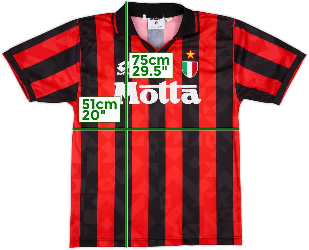 1994-95 AC Milan Home Shirt - 8/10 - (S)