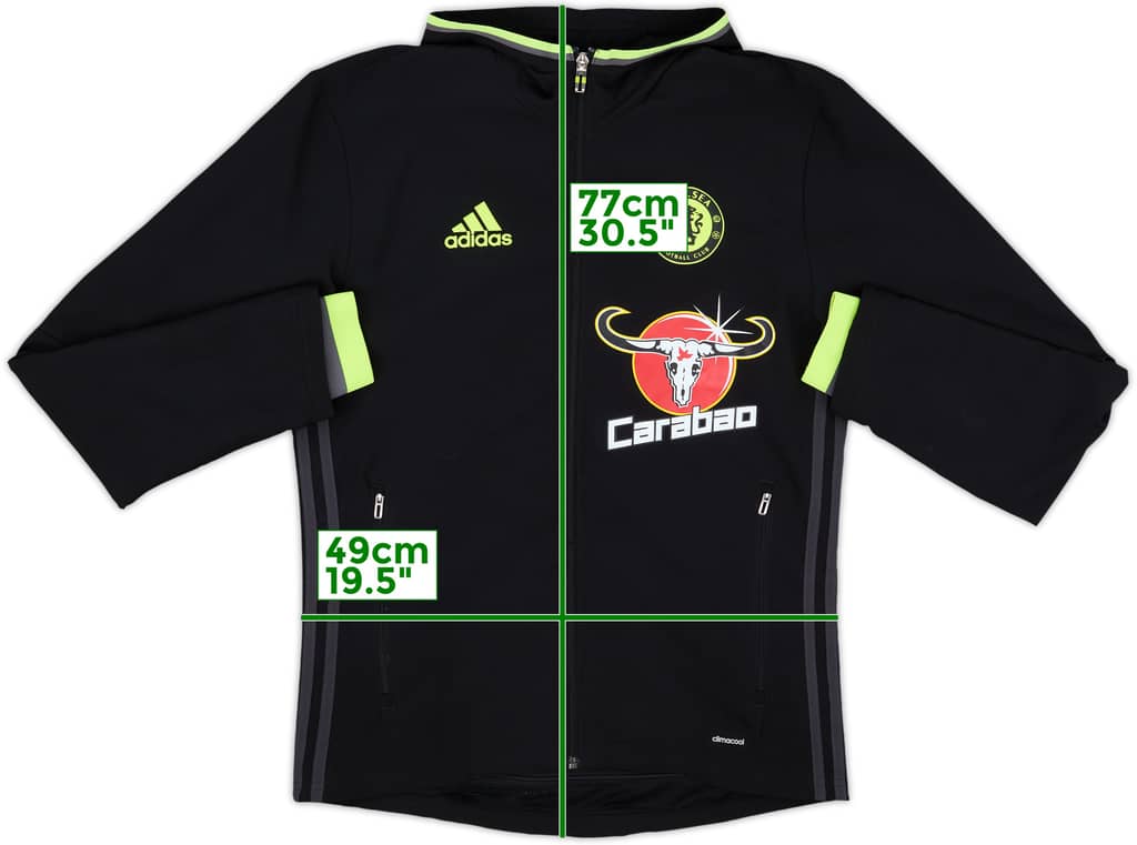 2016-17 Chelsea adidas Hooded Track Jacket - 8/10 - (S)