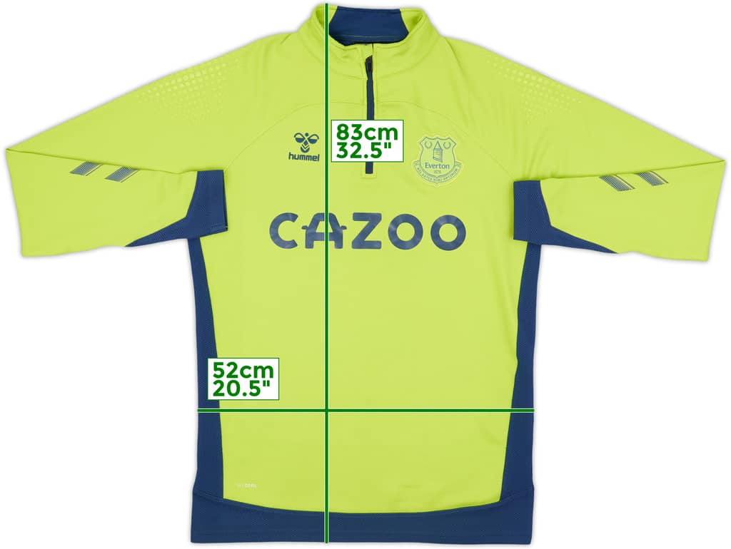 2020-21 Everton Hummel 1/4 Zip Drill Top - 8/10 - (M)