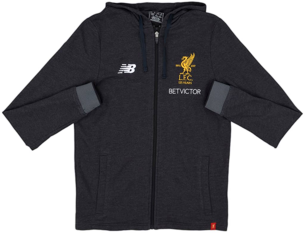 2017-18 Liverpool New Balance Hooded Track Jacket - 9/10 - (S)