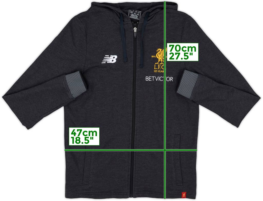 2017-18 Liverpool New Balance Hooded Track Jacket - 9/10 - (S)