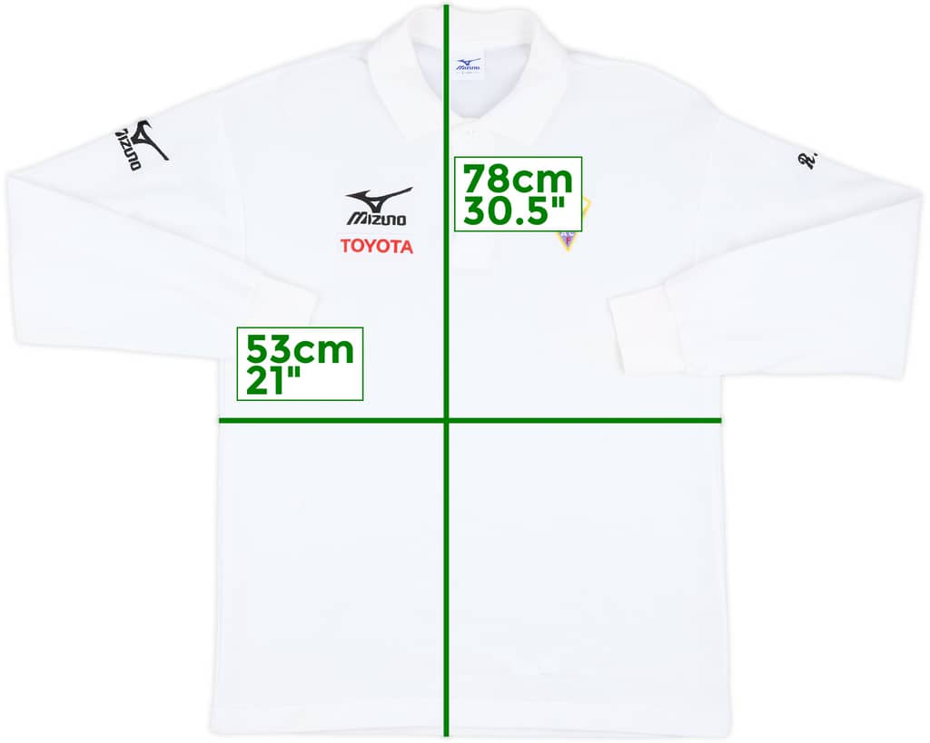 2001-02 Fiorentina Mizuno Polo L/S Shirt - 9/10 - (L)