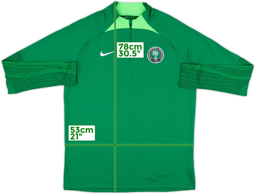 2022-23 Nigeria Nike 1/4 Zip Drill Top - 10/10 - (L)
