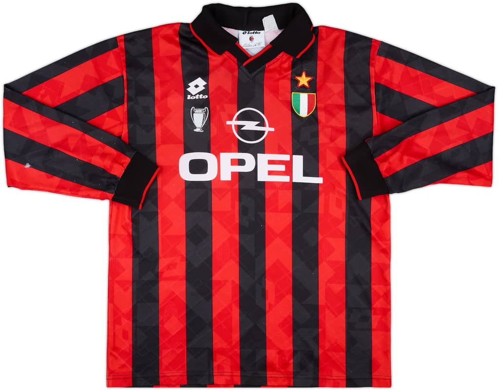 1994-95 AC Milan Home L/S Shirt - 7/10 - (XL)