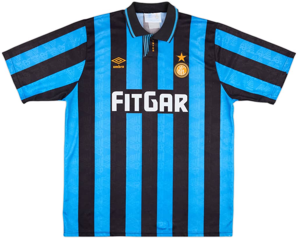 1991-92 Inter Milan Home Shirt - 8/10 - (XL)