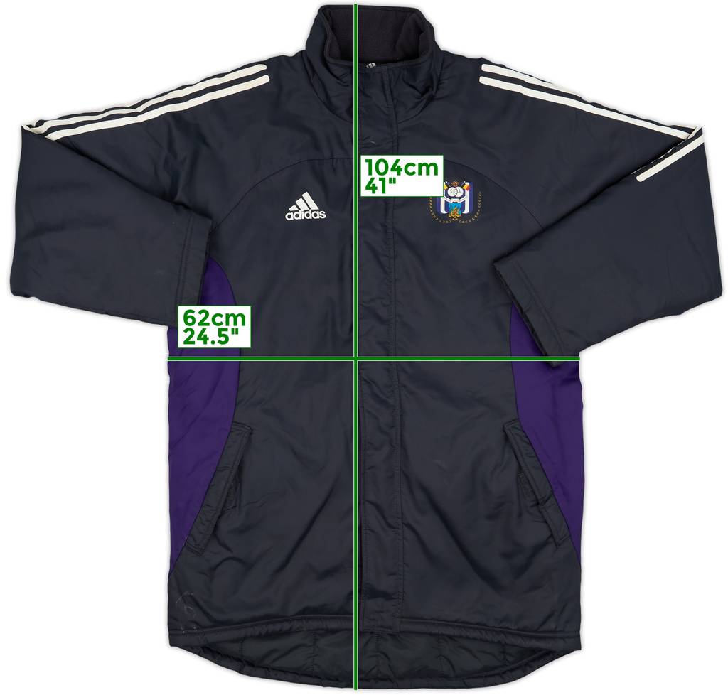 2002-03 Anderlecht adidas Padded Bench Coat - 7/10 - (M)