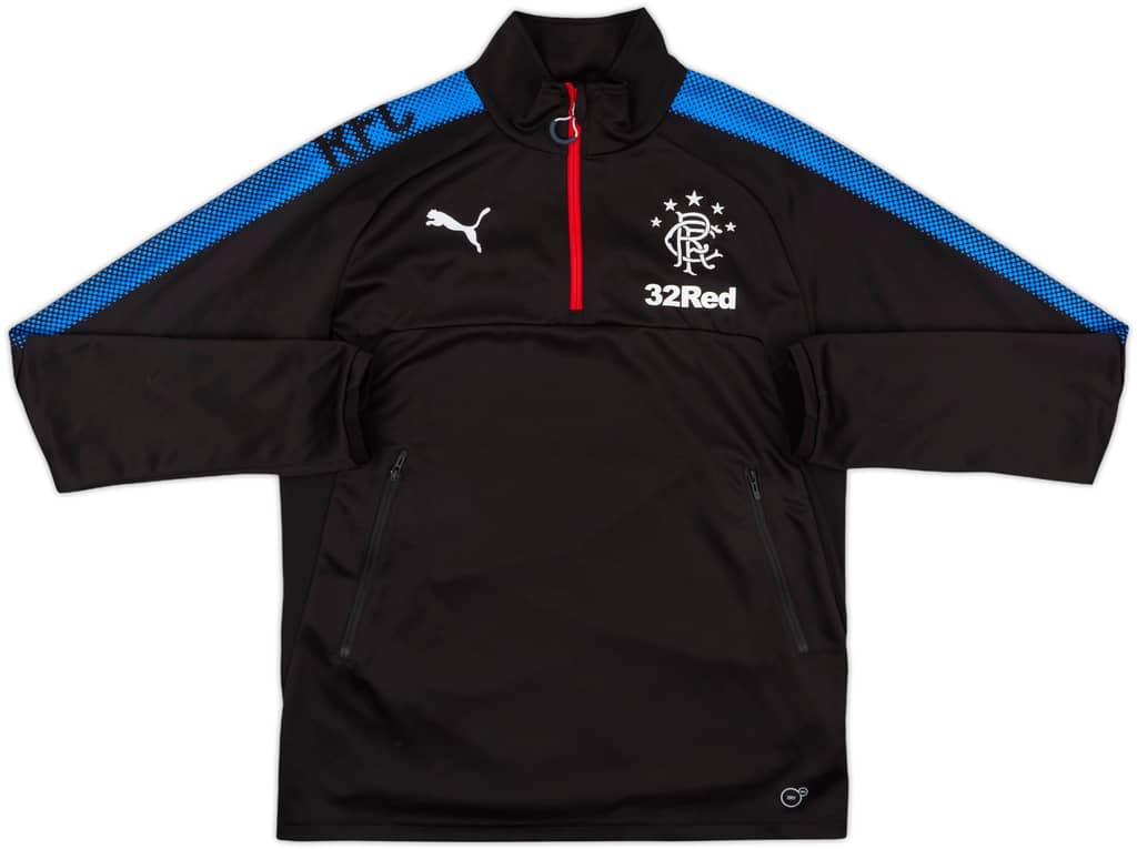 2017-18 Rangers Puma 1/4 Zip Sweat Top - 10/10 - (M)