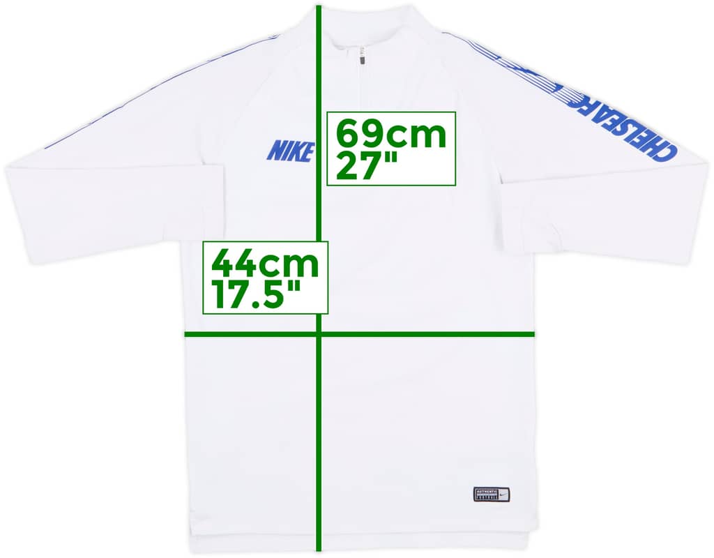 2019-20 Chelsea Nike 1/4 Zip Sweat Top - 6/10 - (S)
