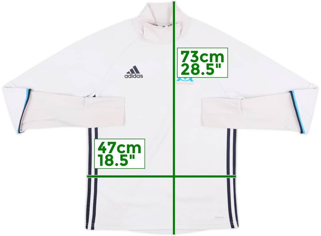 2016-17 Olympique Marseille adidas Sweat Top - 4/10 - (S)
