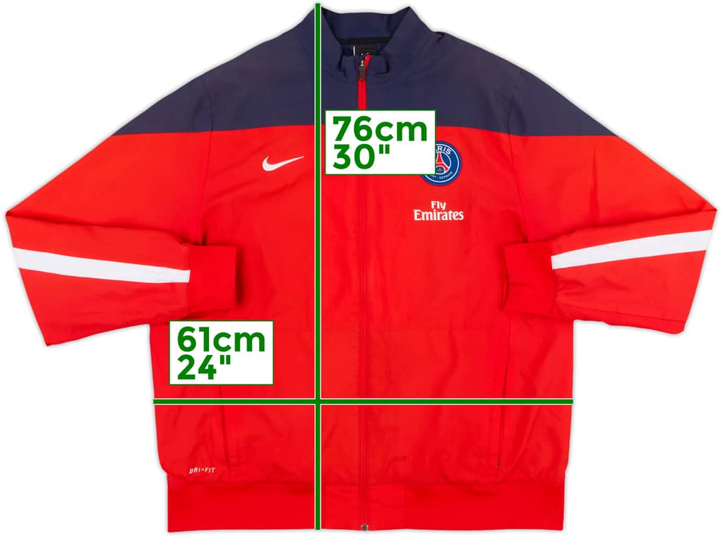 2014-15 Paris Saint-Germain Nike Track Jacket - 8/10 - (XL)