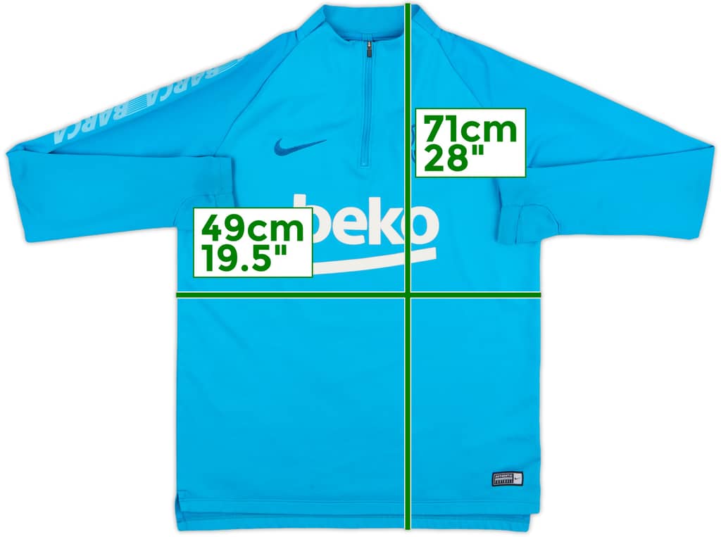 2019-20 Barcelona Nike 1/4 Zip Sweat Top - 6/10 - (M)