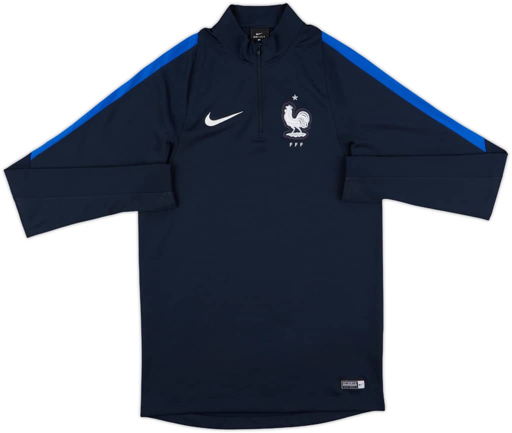 2017-18 France Nike 1/4 Zip Drill Top - 9/10 - (S)