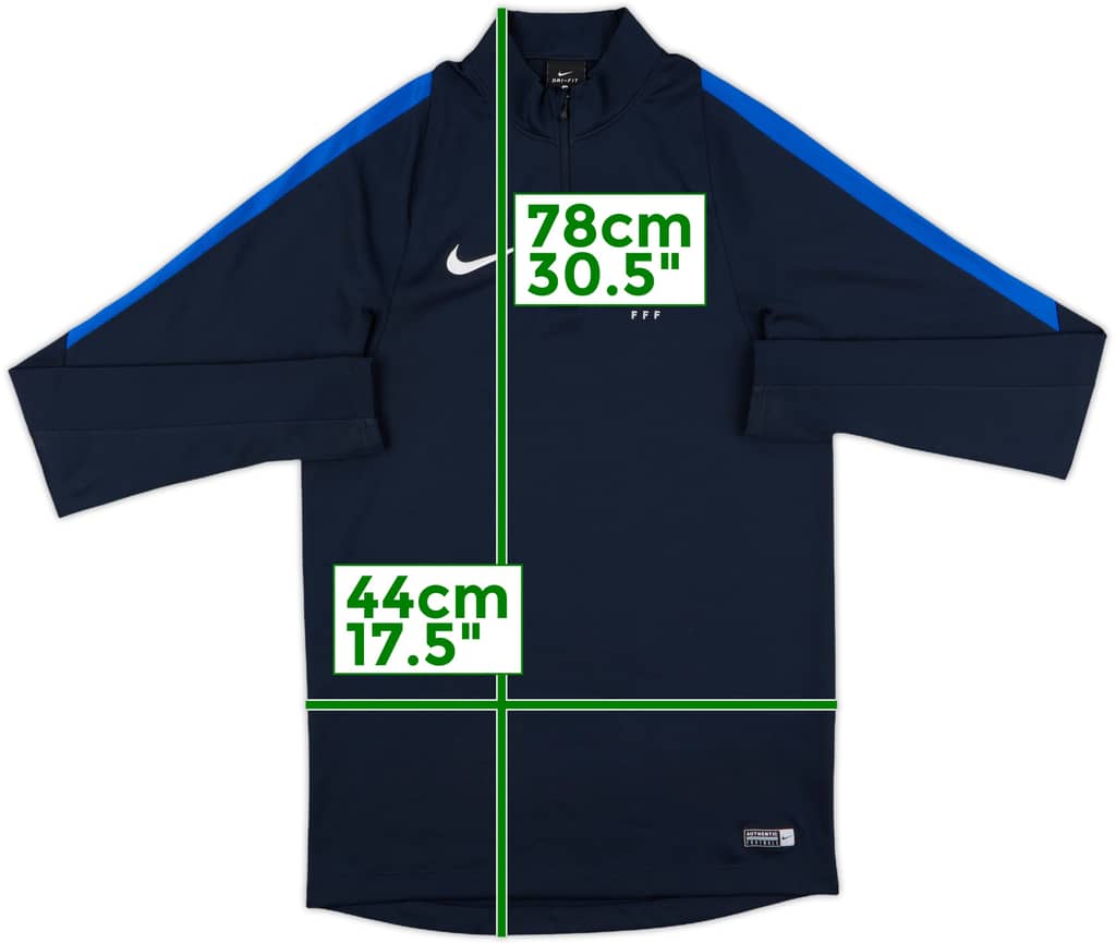 2017-18 France Nike 1/4 Zip Drill Top - 9/10 - (S)