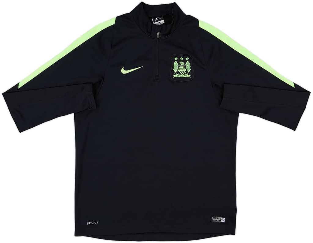 2015-16 Manchester City Nike 1/4 Zip Drill Top - 9/10 - (L)