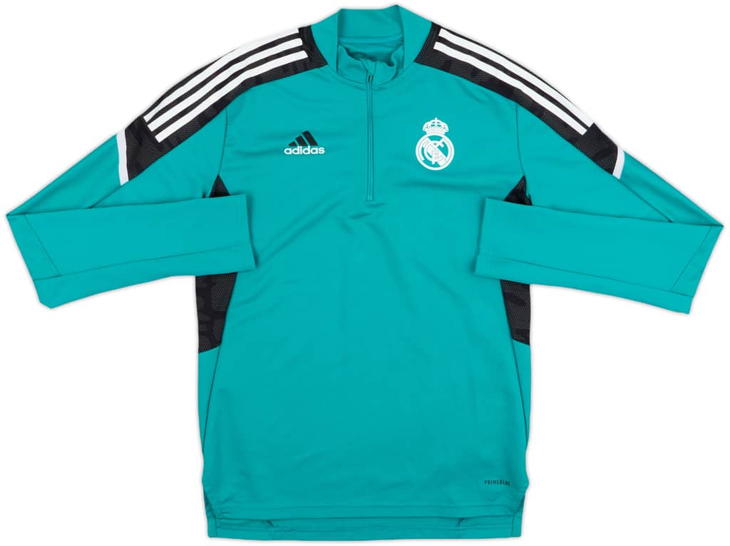 2021-22 Real Madrid adidas 1/4 Zip Drill Top - 8/10 - (S)