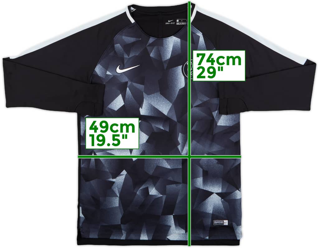 2017-18 Paris Saint-Germain Nike Sweat Top - 8/10 - (M)